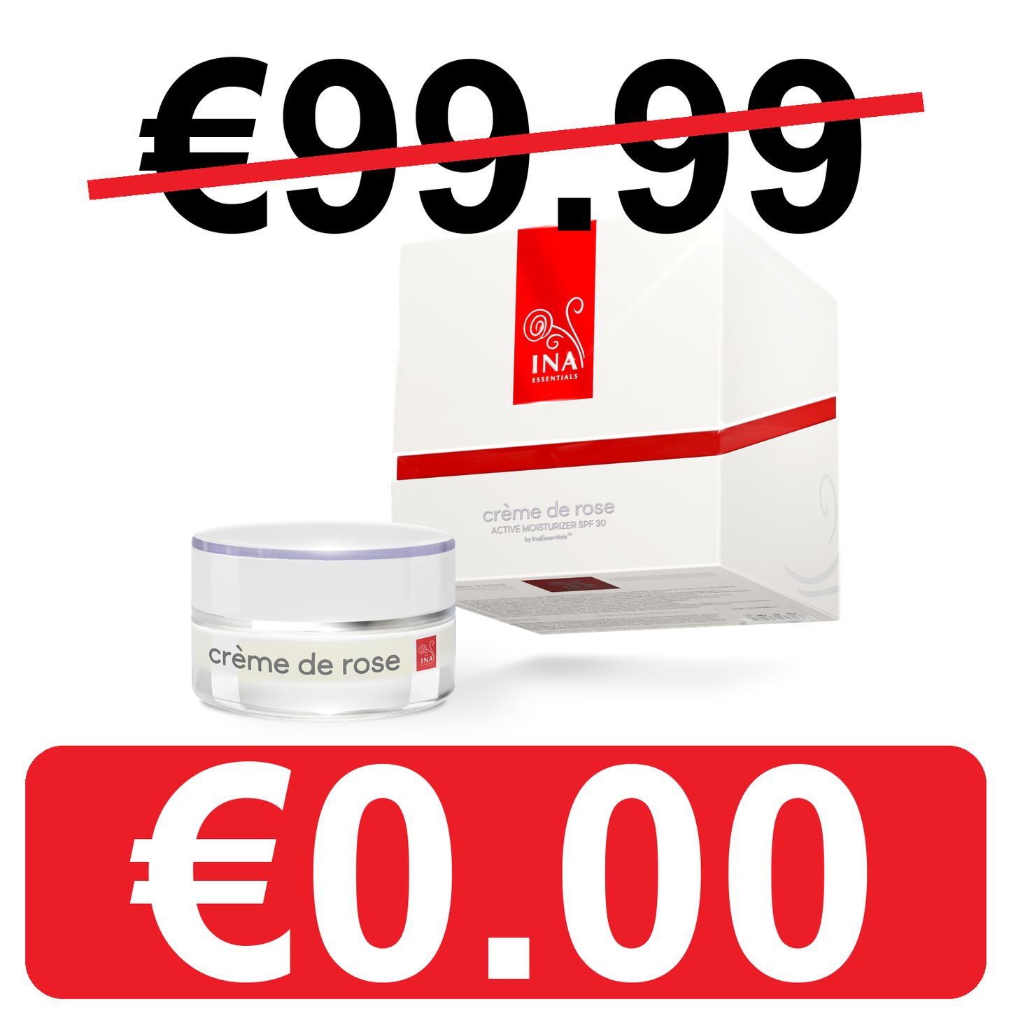 + Dhuratë Crème de rose me SPF30 (mostër)