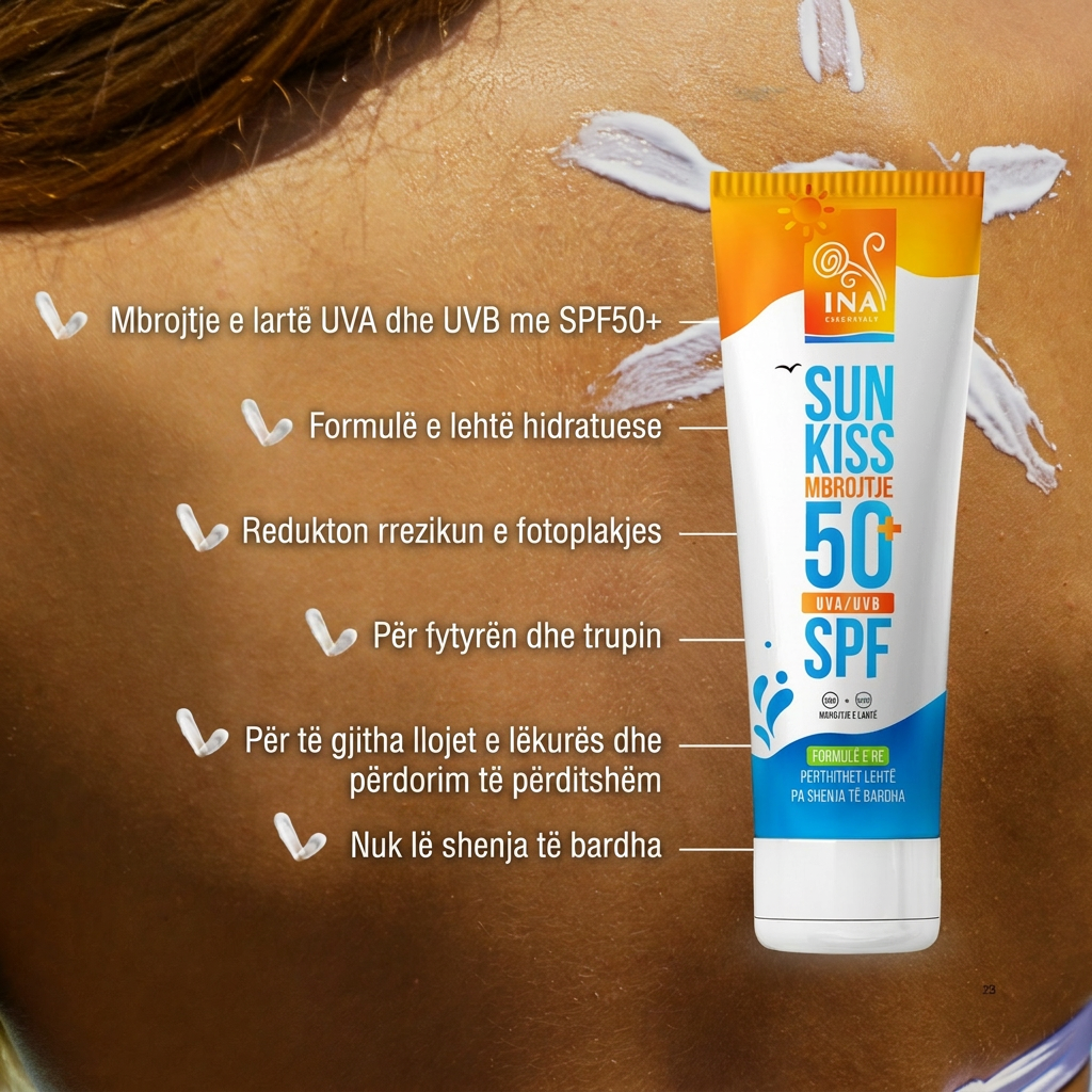 Paketë familjare për Mbrojtje nga Dielli - 2+1 Krem Dielli Natyral për Fytyrë dhe Trup SPF 50+ me Bredh të Bardhë Organik