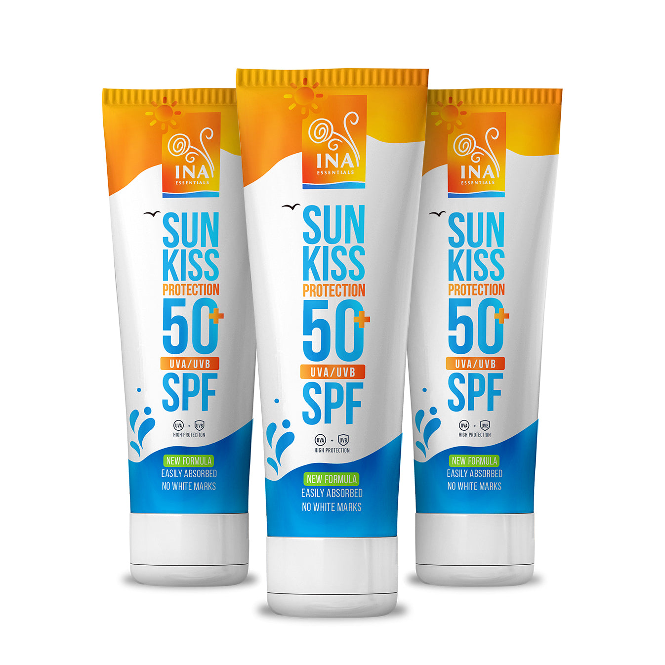 Paketë familjare për Mbrojtje nga Dielli - 2+1 Krem Dielli Natyral për Fytyrë dhe Trup SPF 50+ me Bredh të Bardhë Organik