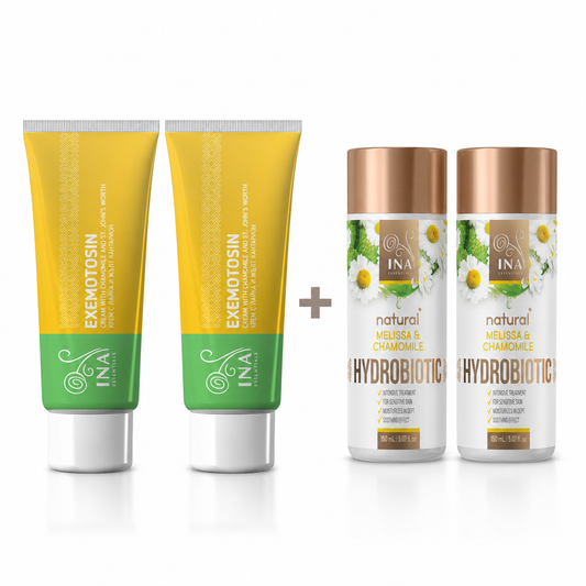 Bli 2 Kremra për Psoriazë, Ekzemë dhe Lëkurë të irrituar, Merr 2 Hydrobiotic Kamomil & Melisa Falas